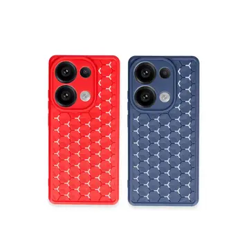 Xiaomi Redmi Note 13 Pro 4g Kılıf Petek Silikon Kapak - Koyu Yeşil