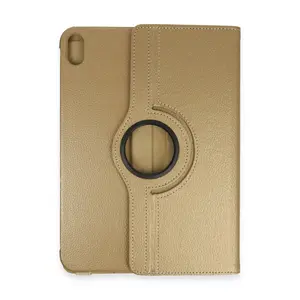 İpad 2025 10.9 10.nesil (a16) Kılıf 360 Tablet Deri Kılıf - Gold