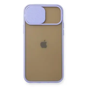 İphone 11 Pro Kılıf Palm Buzlu Kamera Sürgülü Silikon - Lila