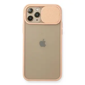 İphone 11 Pro Kılıf Palm Buzlu Kamera Sürgülü Silikon - Pembe