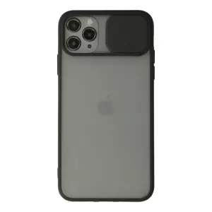 İphone 11 Pro Kılıf Palm Buzlu Kamera Sürgülü Silikon - Siyah