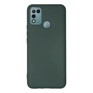 İnfinix Hot 10 Play Kılıf Nano İçi Kadife Silikon - Koyu Yeşil