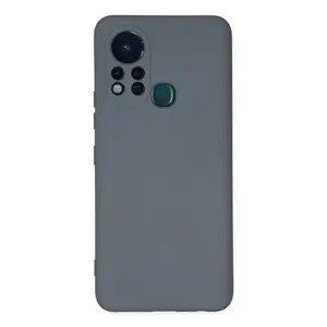İnfinix Hot 11s Kılıf Nano İçi Kadife Silikon - Gri