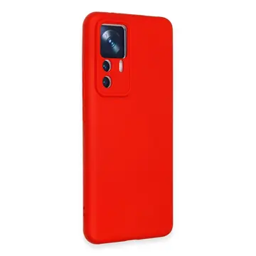 Xiaomi Mi 12t Pro Kılıf Nano İçi Kadife Silikon - Kırmızı