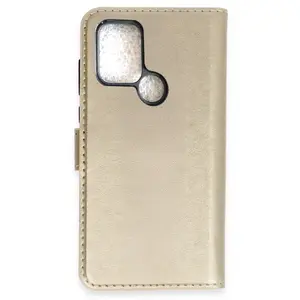 İnfinix Hot 10 Kılıf Trend S Plus Kapaklı Kılıf - Gold