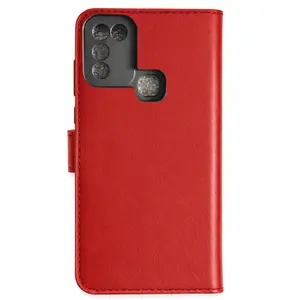 İnfinix Hot 10 Play Kılıf Trend S Plus Kapaklı Kılıf - Kırmızı