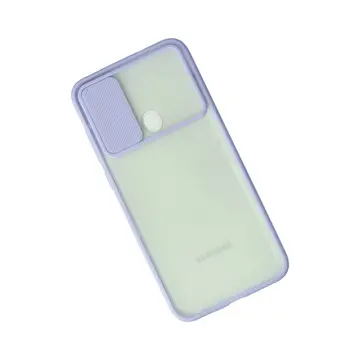 Samsung Galaxy A11 Kılıf Palm Buzlu Kamera Sürgülü Silikon - Lila