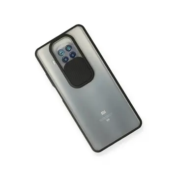Xiaomi Mi 10t Lite Kılıf Palm Buzlu Kamera Sürgülü Silikon - Siyah