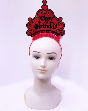 Happy Birthday Neon Sarı Renk Doğum Günü Tacı 24x15 Cm