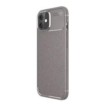 İphone 11 Kılıf Auto Focus Karbon Kapak - Gri