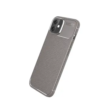 İphone 11 Kılıf Auto Focus Karbon Kapak - Gri