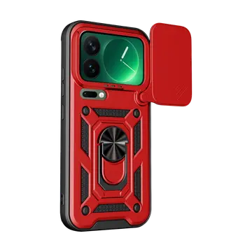 Xiaomi Mi 17 Pro Max Pars Lens Yüzüklü Silikon - Kırmızı