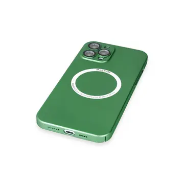 İphone 12 Pro Kılıf Jack Magneticsafe Lens Silikon - Yeşil