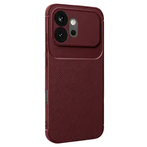 Huawei Honor 600 Auto Focus Karbon Kapak - Bordo