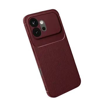 Huawei Honor 600 Auto Focus Karbon Kapak - Bordo