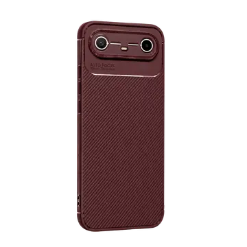 Tecno Spark Slim 5g Auto Focus Karbon Kapak - Bordo