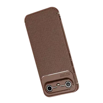 Tecno Spark Slim 5g Auto Focus Karbon Kapak - Kahverengi