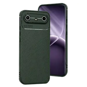 Tecno Spark Slim 5g Auto Focus Karbon Kapak - Koyu Yeşil