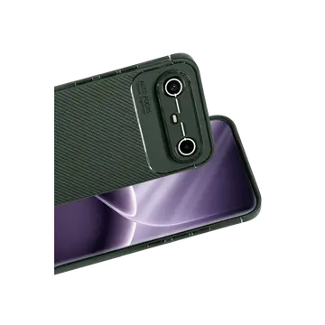 Tecno Spark Slim 5g Auto Focus Karbon Kapak - Koyu Yeşil