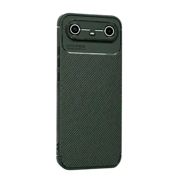 Tecno Spark Slim 5g Auto Focus Karbon Kapak - Koyu Yeşil