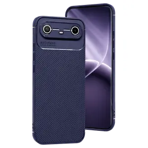 Tecno Spark Slim 5g Auto Focus Karbon Kapak - Lacivert
