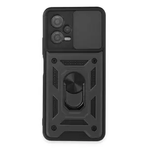 Xiaomi Redmi Note 12 5g Kılıf Pars Lens Yüzüklü Silikon - Siyah