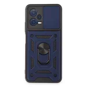 Xiaomi Redmi Note 12 5g Kılıf Pars Lens Yüzüklü Silikon - Lacivert