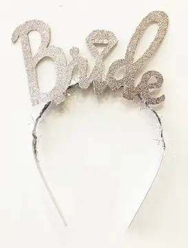 Mor Renk Bekarlığa Veda İtalik Yazı Alyanslı Bride Taç