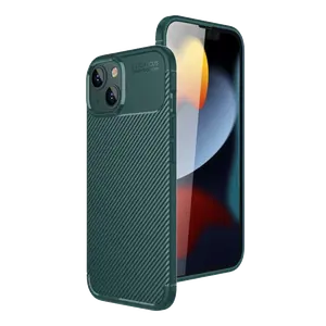 İphone 15 Kılıf Auto Focus Karbon Kapak - Yeşil