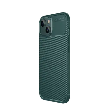 İphone 15 Kılıf Auto Focus Karbon Kapak - Yeşil