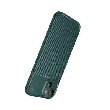 İphone 15 Kılıf Auto Focus Karbon Kapak - Yeşil