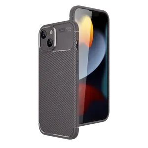 İphone 15 Kılıf Auto Focus Karbon Kapak - Gri