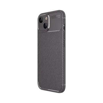 İphone 15 Kılıf Auto Focus Karbon Kapak - Gri
