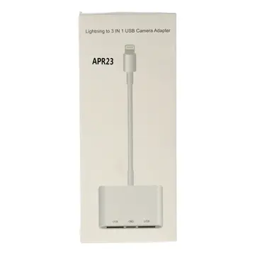 Apr23 Iphone Otg 3in1 - Beyaz