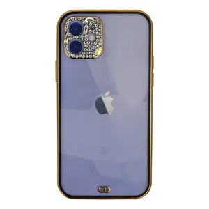 İphone 12 Kılıf Liva Taşlı Silikon - Siyah