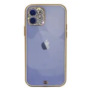 İphone 12 Kılıf Liva Taşlı Silikon - Beyaz