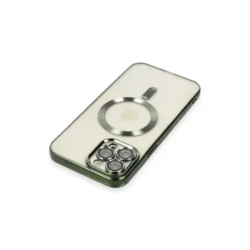 İphone 12 Pro Max Kılıf Kross Magneticsafe Kapak - Koyu Yeşil