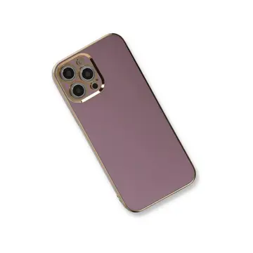 İphone 12 Pro Kılıf Volet Silikon - Mor