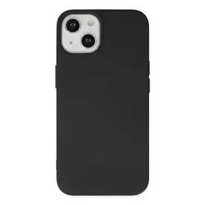 İphone 14 Kılıf Nano İçi Kadife Silikon - Siyah
