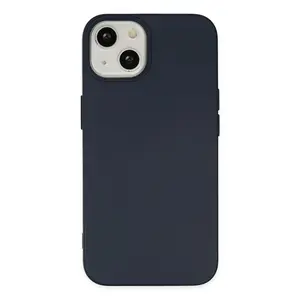 İphone 14 Kılıf Nano İçi Kadife Silikon - Lacivert