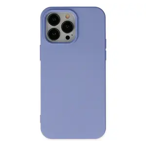 İphone 14 Pro Kılıf Nano İçi Kadife Silikon - Lila