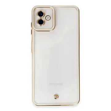 Samsung Galaxy A04 Kılıf Liva Lens Silikon - Beyaz