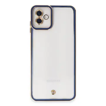 Samsung Galaxy A04 Kılıf Liva Lens Silikon - Mavi