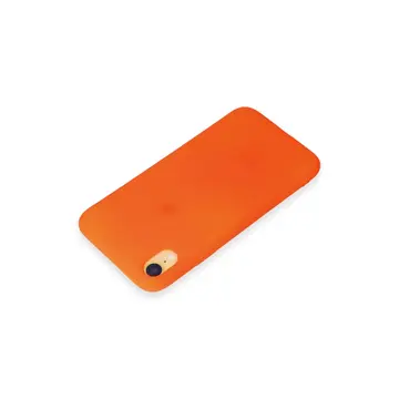 İphone Xr Kılıf First Silikon - Parlak Turuncu