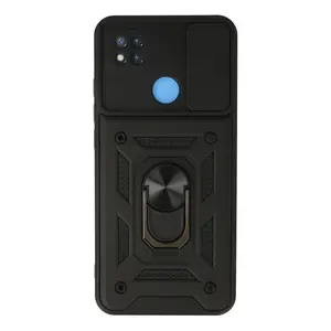 Xiaomi Redmi 9c Kılıf Pars Lens Yüzüklü Silikon - Siyah