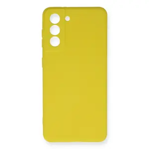 Samsung Galaxy S21 Fe Kılıf Nano İçi Kadife Silikon - Sarı