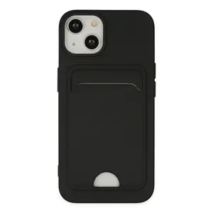 İphone 14 Plus Kılıf Kelvin Kartvizitli Silikon - Siyah