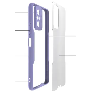Xiaomi Redmi Note 10 Pro Kılıf Platin Silikon - Lila