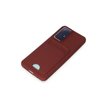 Xiaomi Redmi Note 12s Kılıf Kelvin Kartvizitli Silikon - Bordo