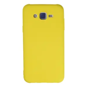 Samsung Galaxy J7 Kılıf Nano İçi Kadife Silikon - Sarı